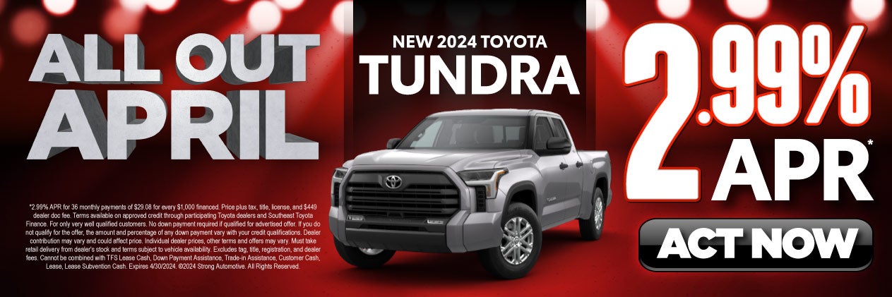 New 2024 Toyota Tundra - 2.99% APR - Act Now